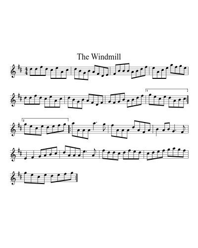 The windmill (Version 2) sheet music preview