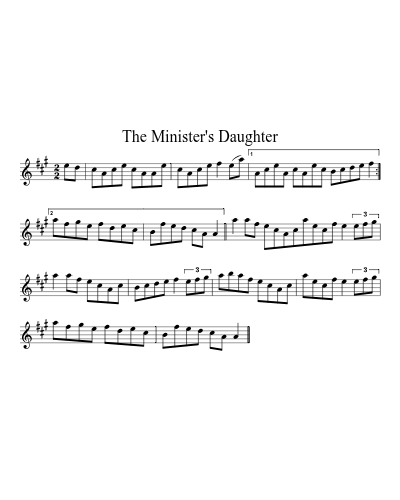 The Minister's Daughter sheet music preview