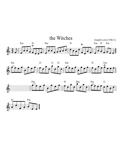 the Witches sheet music preview