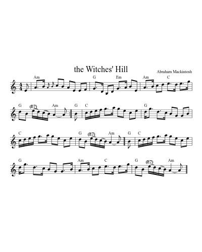 the Witches' Hill (Version 2) sheet music preview