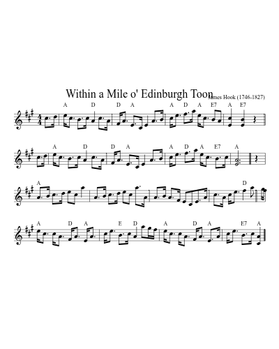 Within a Mile o' Edinburgh Toon