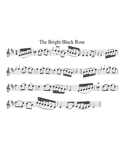 The Bright Black Rose sheet music preview