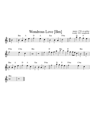 Wondrous Love    [Bm]