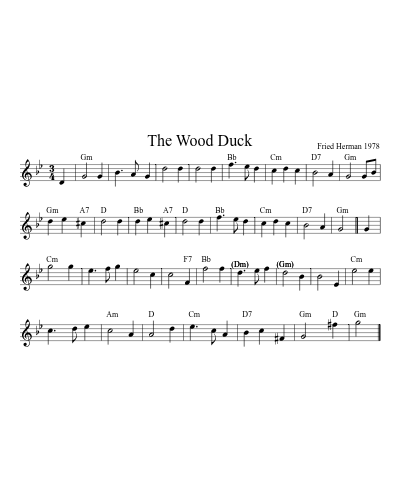 The Wood Duck sheet music preview
