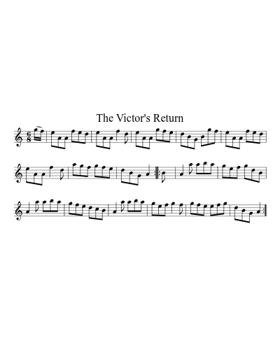 The victor's return (Version 2) sheet music preview
