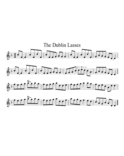 The Dublin Lasses sheet music preview