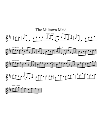 The Miltown Maid sheet music preview