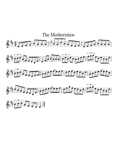 The Motherinlaw sheet music preview
