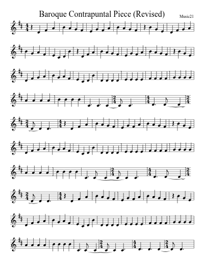 Baroque Contrapuntal Piece (Revised) preview