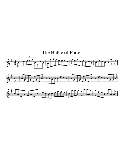 The Bottle of Porter sheet music preview