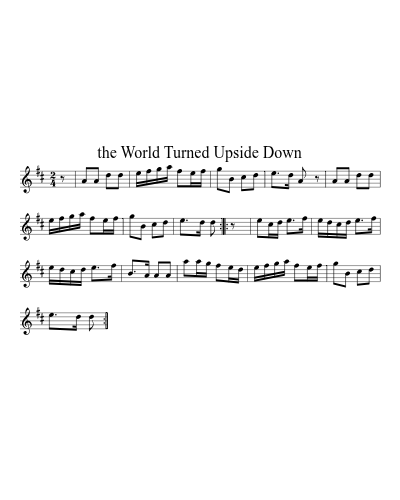 The World Turned Upside Down (Version 4) sheet music preview