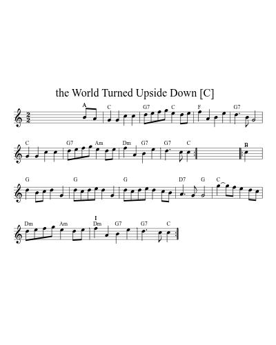 the World Turned Upside Down   [C] (Version 4)