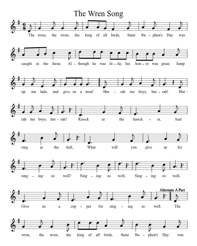The Wren Song sheet music preview