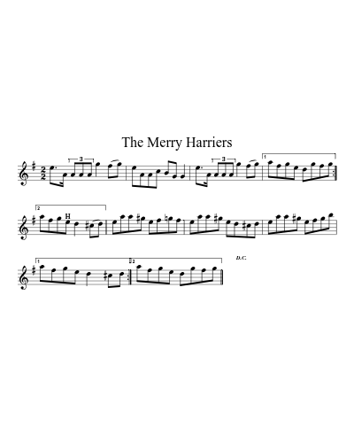 The Merry Harriers sheet music preview