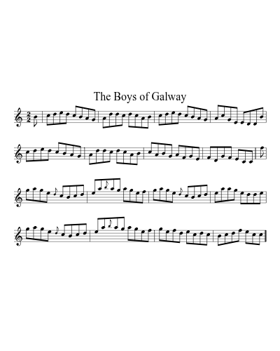 The Boys of Galway sheet music preview