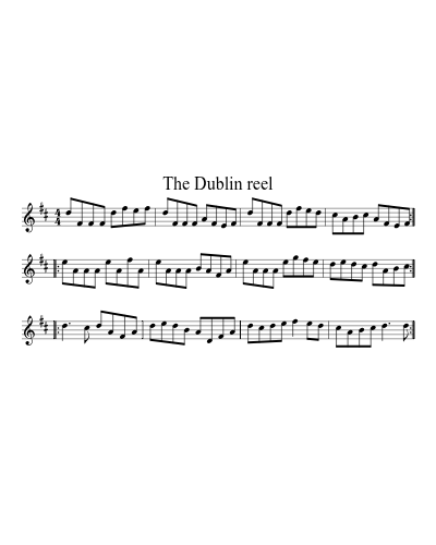 The Dublin reel sheet music preview