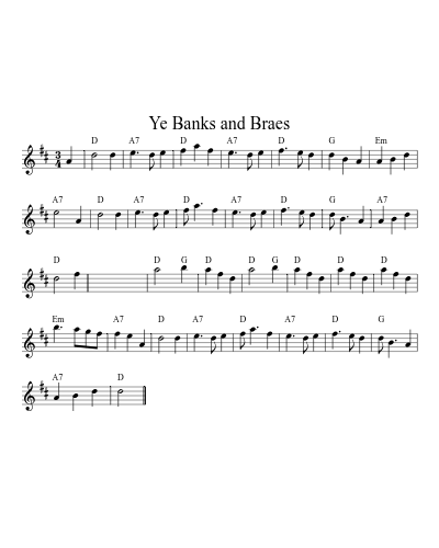 Ye Banks and Braes (Version 2)