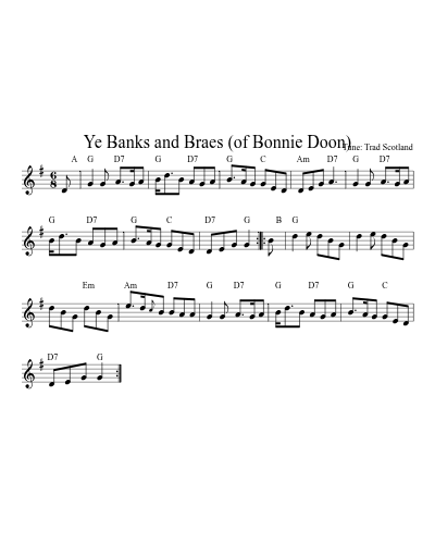 Ye Banks and Braes (of Bonnie Doon)