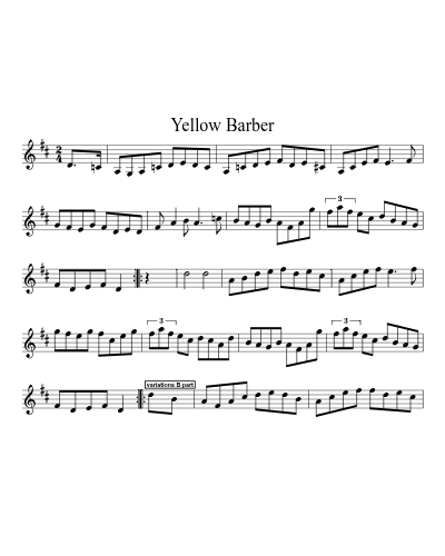 Yellow Barber (Version 5)