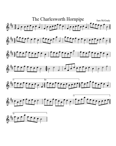 The Charlesworth Hornpipe sheet music preview