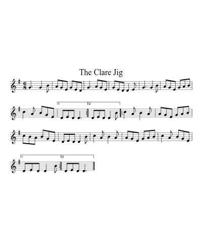 The Clare Jig sheet music preview