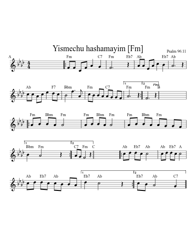 Yismechu hashamayim [Fm]