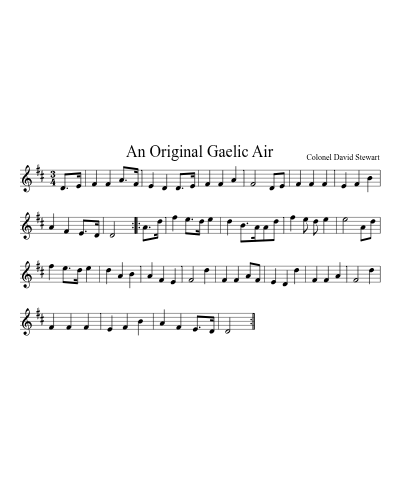 An Original Gaelic Air