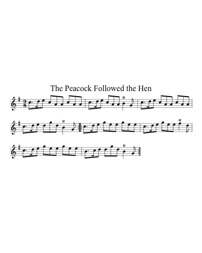The Peacock Followed the Hen sheet music preview