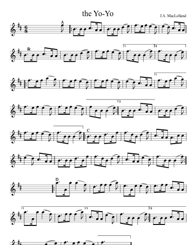 the Yo-Yo (Version 2) sheet music preview