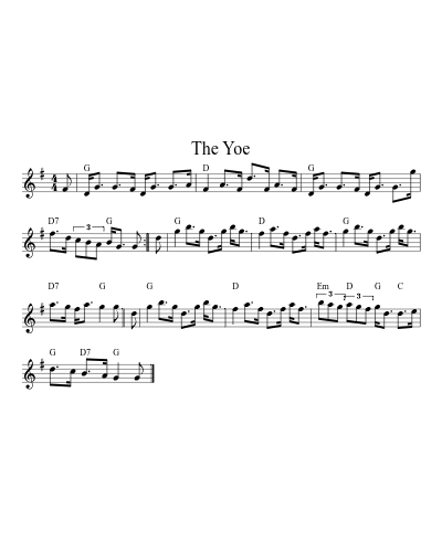 The Yoe sheet music preview