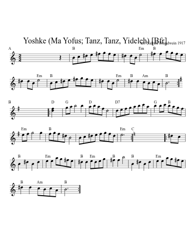Yoshke (Ma Yofus; Tanz, Tanz, Yideleh)   [Bfr]