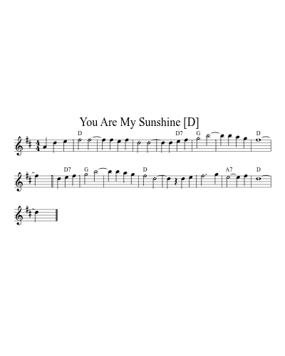 You Are My Sunshine   [D] preview