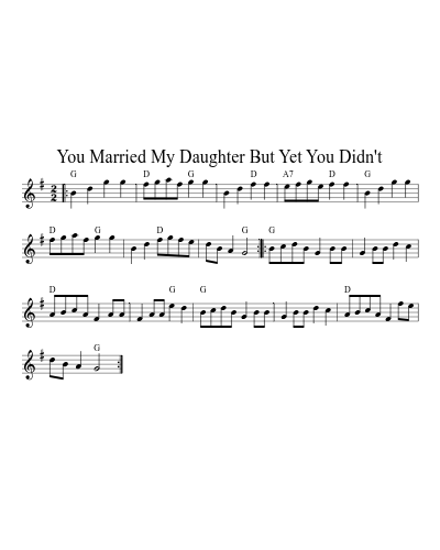 You Married My Daughter But Yet You Didn't (Version 3)
