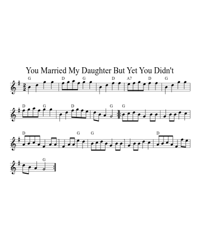 You Married My Daughter But Yet You Didn't (Version 4)