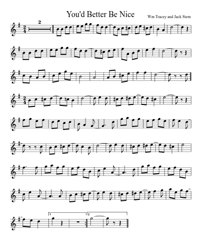 You'd Better Be Nice