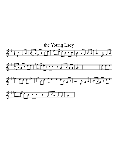 The Young Lady (Version 2) sheet music preview