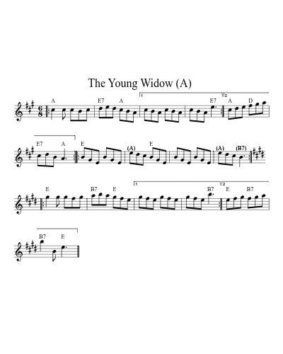 The Young Widow  (A) sheet music preview