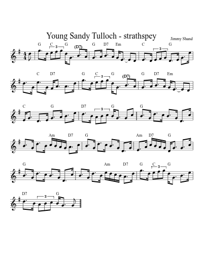 Young Sandy Tulloch - strathspey (Version 2)