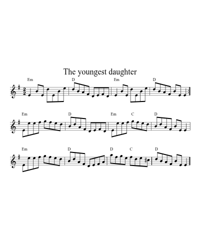 The youngest daughter (Version 4) sheet music preview