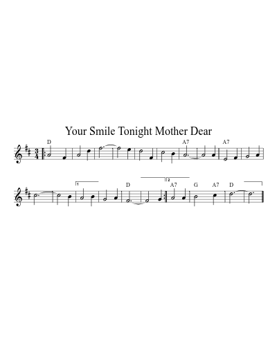 Your Smile Tonight Mother Dear