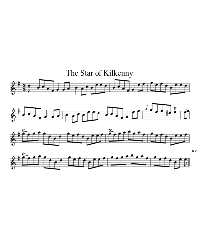 The Star of Kilkenny sheet music preview