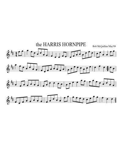 the HARRIS HORNPIPE sheet music preview