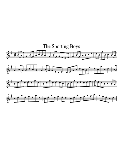 The sporting boys (Version 2) sheet music preview