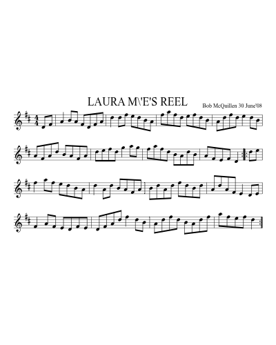 LAURA M\'E'S REEL sheet music preview