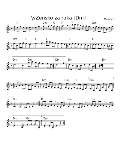 \vZensko za raka   [Dm]