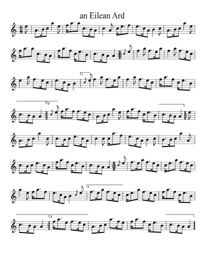 an Eilean Ard sheet music preview