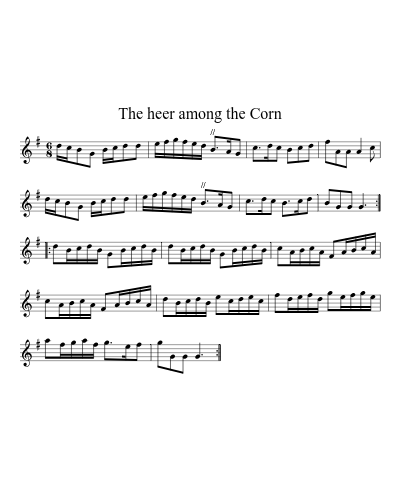 The heer among the Corn sheet music preview