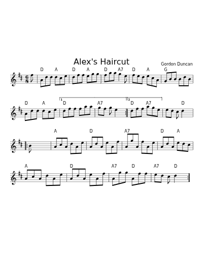 Alex's Haircut (jigs)