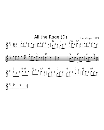 All the Rage   (D) (jigs)