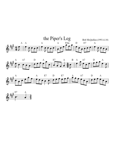 The PIPER'S LEG (jigs)